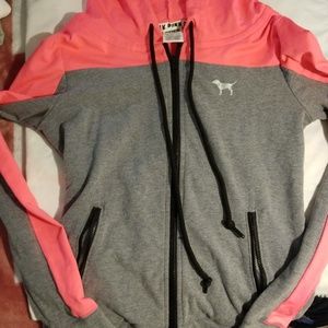 Pink zip up hoodie